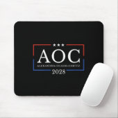 Aoc für Präsident 2028 Einfaches Zeichen für Fraue Mousepad (Mit Mouse)