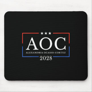 Aoc für Präsident 2028 Einfaches Zeichen für Fraue Mousepad