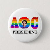 AOC für Präsidenten Button (Vorderseite)