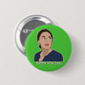 AOC: Green New Deal Button (Vorne & Hinten)