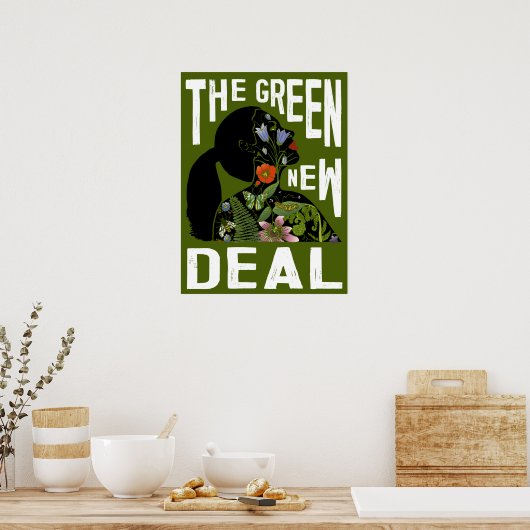 AOC - Grüner New Deal Poster (Küche)