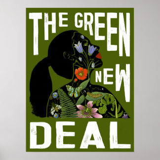 AOC - Grüner New Deal Poster