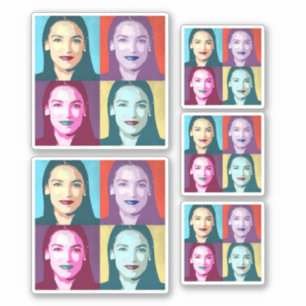 AOC Pop Art Aufkleber