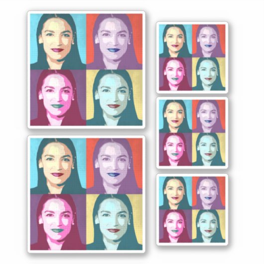 AOC Pop Art Aufkleber (Vorderseite)