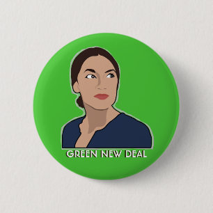 AOC: Schaltfläche "Green New Deal" Button