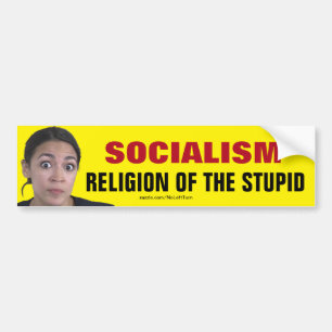 AOC-Sozialismus-Religion des Stupiden Autoaufkleber