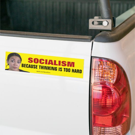 AOC Sozialismus, weil Denken zu hart ist Autoaufkleber (Auf Lkw)