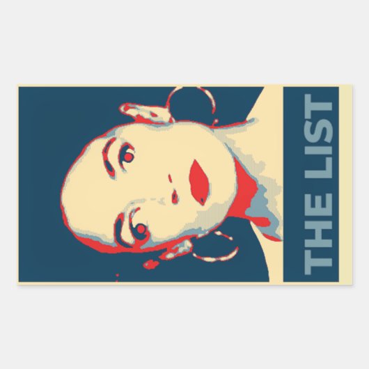 AOC und ihre Liste Rechteckiger Aufkleber (Vorderseite)