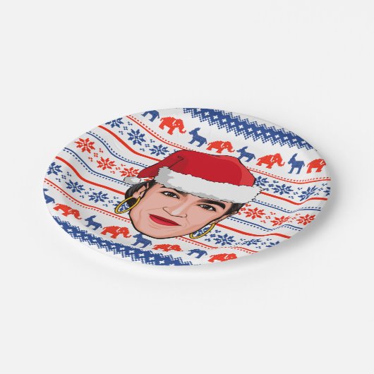 AOC Weihnachten Pappteller (Schrägansicht)