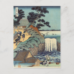 Aoi gaok Wasserfall, Katsushika Hokusai Postkarte