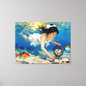 "Aoi of the Deep" - Ein Ozeanportrait Leinwanddruck (Vorderseite)