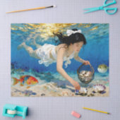 "Aoi of the Deep" - Ein Ozeanportrait Seidenpapier (Basteln)