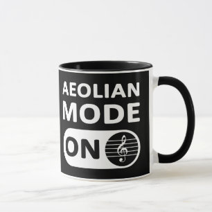 Äolischer Musikmodus Ein - Tasse