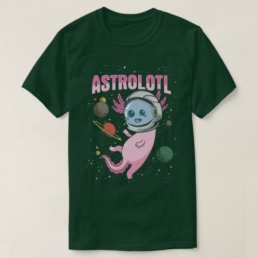 Aolotl Design für den Astronauten Lover T-Shirt (Design vorne)