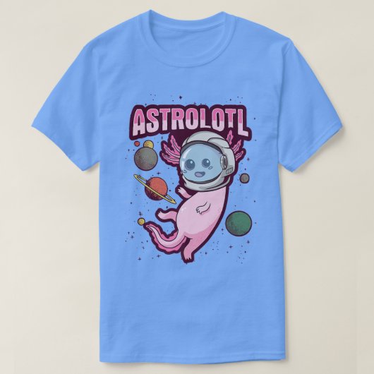 Aolotl Design für einen Astronautenlüfter T-Shirt (Design vorne)