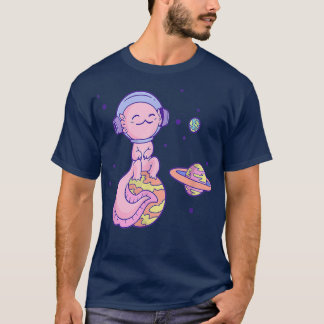 Aolotl Kawaii Space Galay Planets Aolotl Astronaut T-Shirt