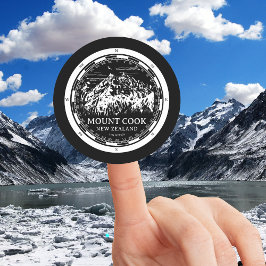Aoraki Mount Cook - Canterbury Neuseeland Runder Aufkleber