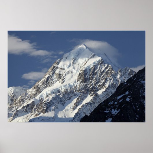 Aoraki Mount Cook, Mackenzie Country, Süden Poster (Vorne)