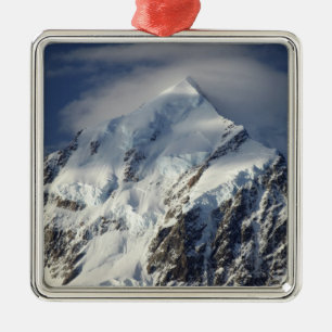 Aoraki Mount Cook, Mackenzie Country, Süden Silbernes Ornament