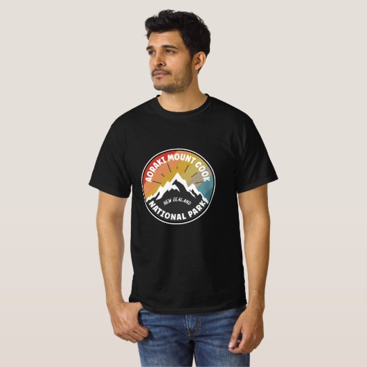 Aoraki Mount Cook Nationalpark NZ T-Shirt (Vorne ganz)