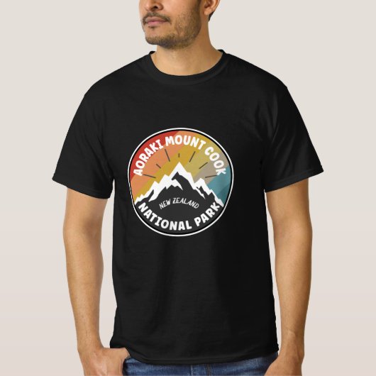 Aoraki Mount Cook Nationalpark NZ T-Shirt (Vorderseite)