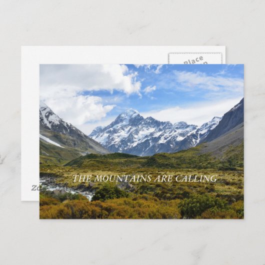 Aoraki/Mount Cook Neuseeland Postkarte (Vorne/Hinten)