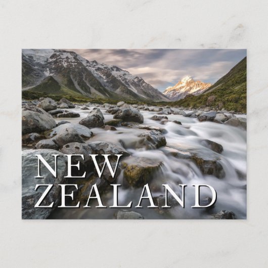 Aoraki Mt. Cook Nationalpark | Neuseeland Postkarte (Vorderseite)