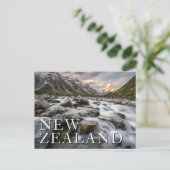 Aoraki Mt. Cook Nationalpark | Neuseeland Postkarte (Stehend Vorderseite)