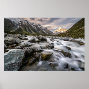 Aoraki Mt. Koch-Nationalpark   Neuseeland Poster
