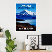 Aoraki New Zealand Travel Poster (Heimbüro)