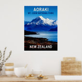 Aoraki New Zealand Travel Poster (Küche)
