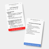 Aortenerkrankung und Pulmblutungen  Ausweis (Vorder- & Rückseite)