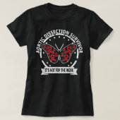 Aortic Dissection Survivor, red-ribbon raising awa T-Shirt (Design vorne)