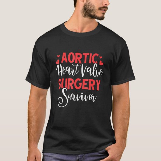 Aortic Heart Operation Survivor Heart Disease Awar T-Shirt (Vorderseite)
