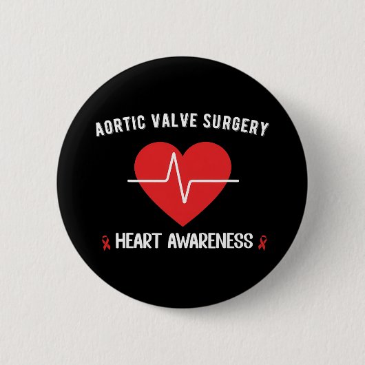 Aortic Valve Replacement Operation Herzerkrankung Button (Vorderseite)