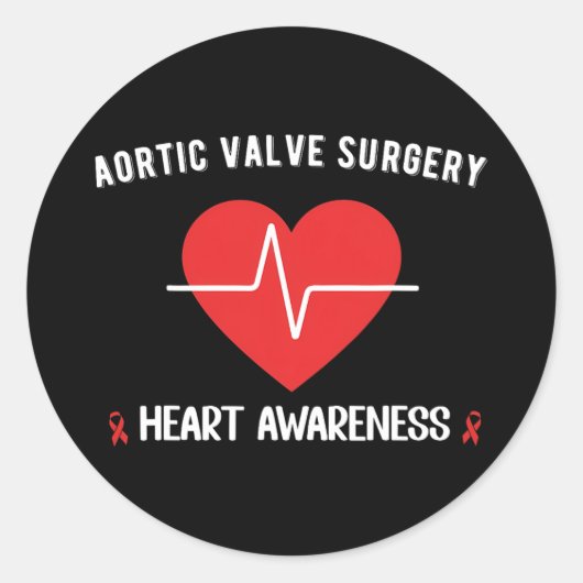 Aortic Valve Replacement Operation Herzerkrankung Runder Aufkleber (Vorderseite)