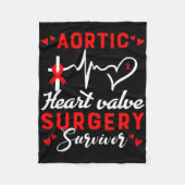 Aortische Herzklappenstrahlung Operation Survivor  Fleecedecke (Vorderseite)