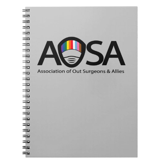AOSA Spiral Foto Notebook (grau) Notizblock (Vorderseite)
