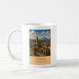 Aosta, Italien – Vintage-Reisebecher Kaffeetasse