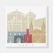 Aosta-Skyline-Plakat Magnet (Vorne)