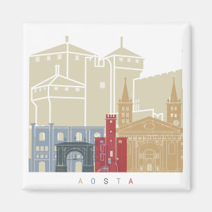 Aosta-Skyline-Plakat Magnet