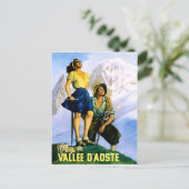 Aosta-Tal, Bergsteigerpaar.Vintage Postkarte (Stehend Vorderseite)