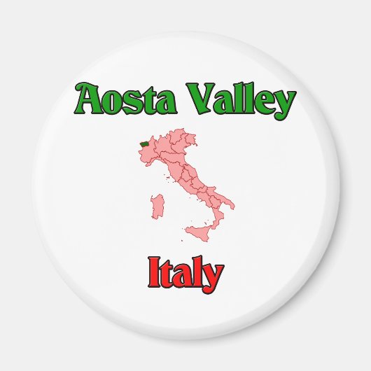 Aosta Valley Italien Magnet (Vorne)