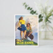 Aosta Valley Italien Vintage Reise Postkarte (Stehend Vorderseite)