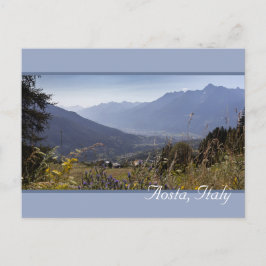 Aosta Valley Mountain View, Italien Postkarte