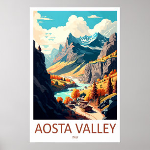 Aostatal Vintage-Reiseposter Ski National Poster