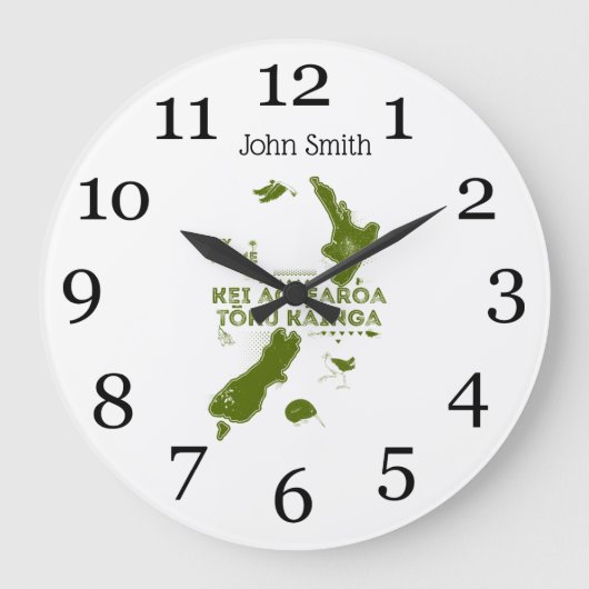 Aotearoa is my home große wanduhr (Vorderseite)