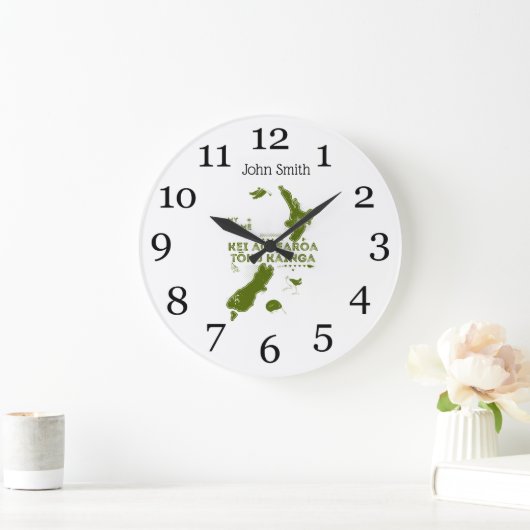 Aotearoa is my home große wanduhr (Zuhause)