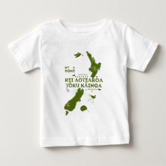 Aotearoa ist meine Zuhause Baby T-shirt (Vorderseite)