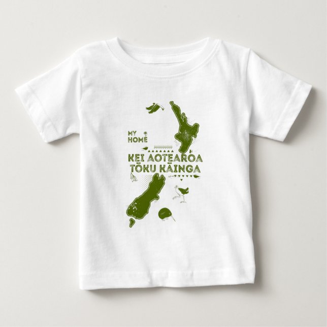 Aotearoa ist meine Zuhause Baby T-shirt (Vorderseite)